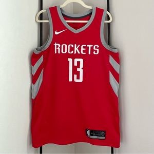 Nike NBA James Harden #13 Texas Houston Rockets Red Grey Mesh Jersey